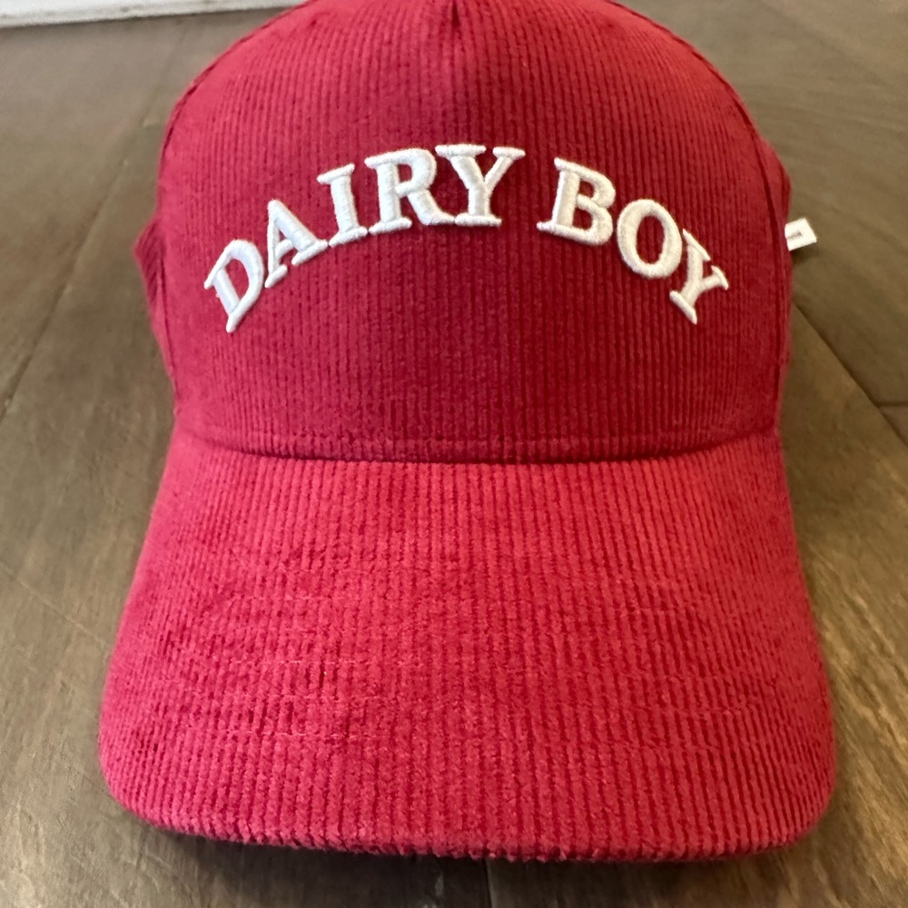 Dairy Boy Red Corduroy Hat